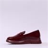 Wonders Flexfly Chunky Slip On Wedge - Burgundy Patent